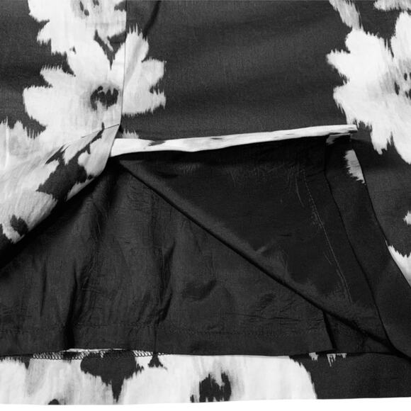 Ann Taylor Dress Women's Size 0 Monochrome Sheath Natural Neutral Blooms - Picture 7 of 9